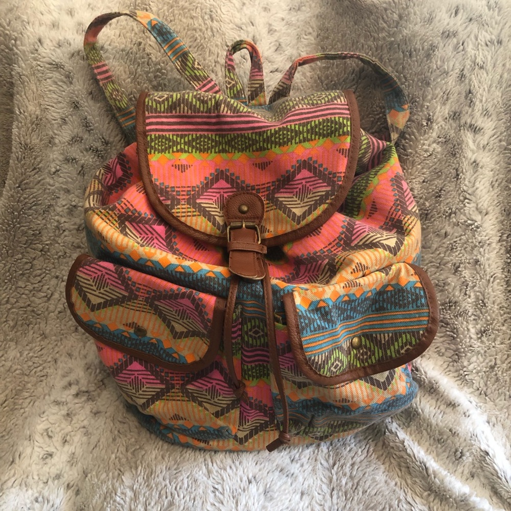 Cute Aztec drawstring backpack
